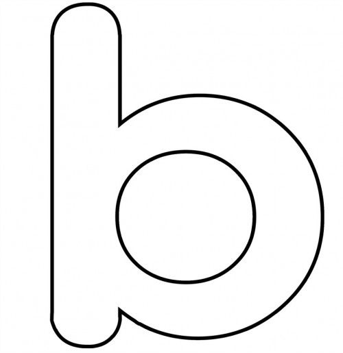 Small Letter B Coloring Page