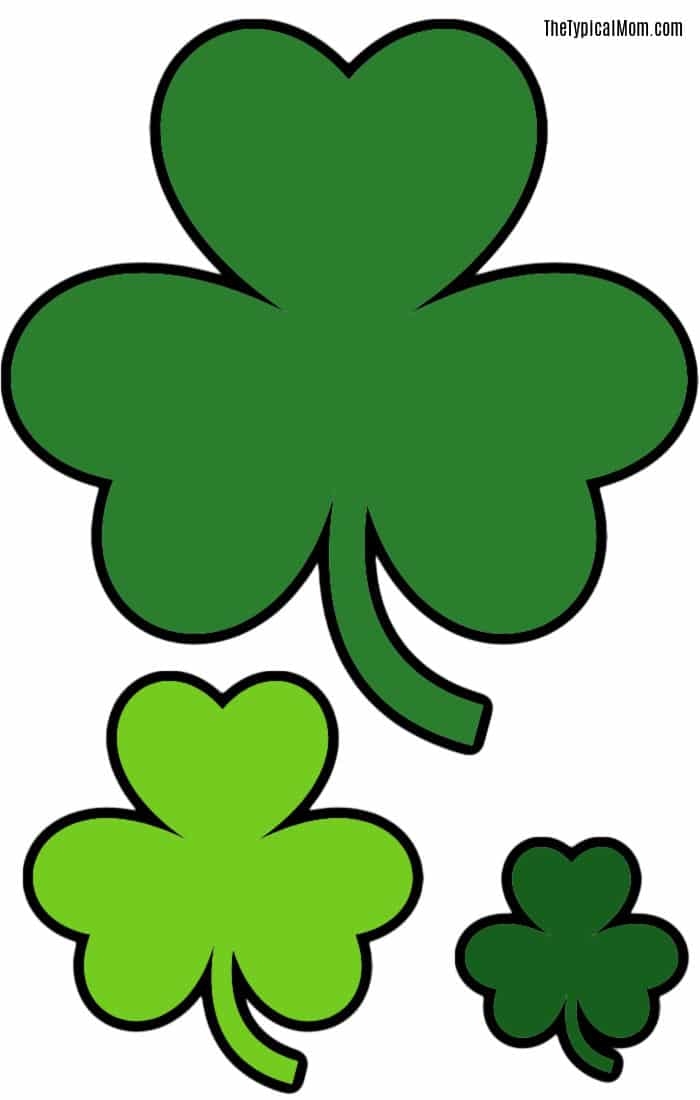 Small Shamrocks Coloring Pages