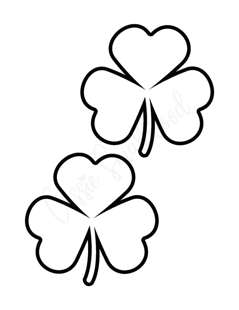Small Shamrocks Coloring Pages