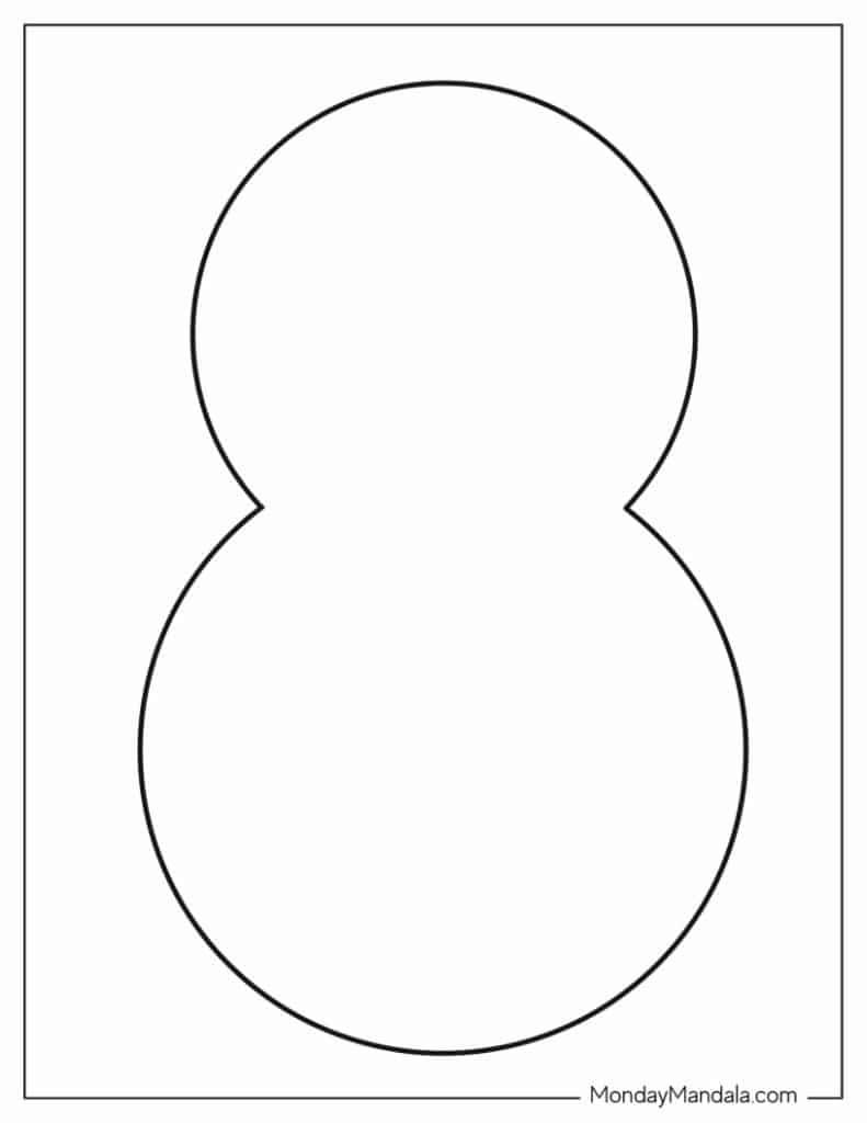 small snowman template free printable