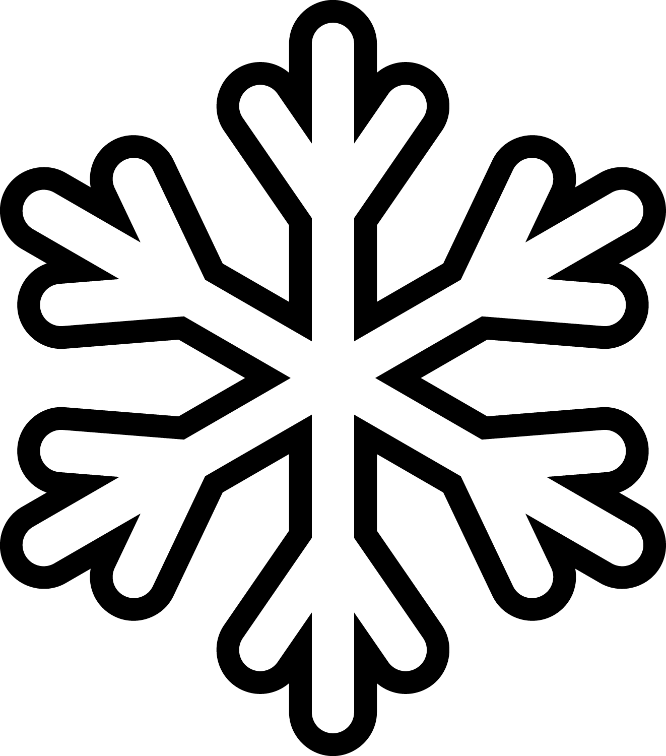 Snowflake Line Drawing ClipArt Best