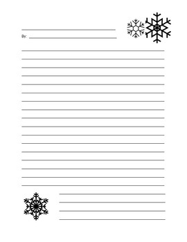 Snowflake Writing Paper Template Worksheets Library