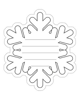 snowflake writing paper printable free