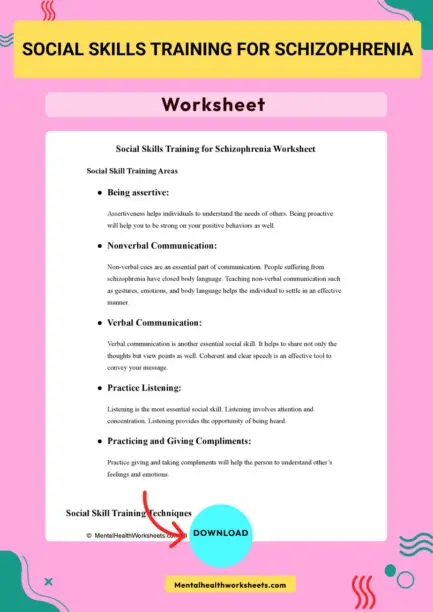 Social Skills For Schizophrenia Worksheets SkillsWorksheets