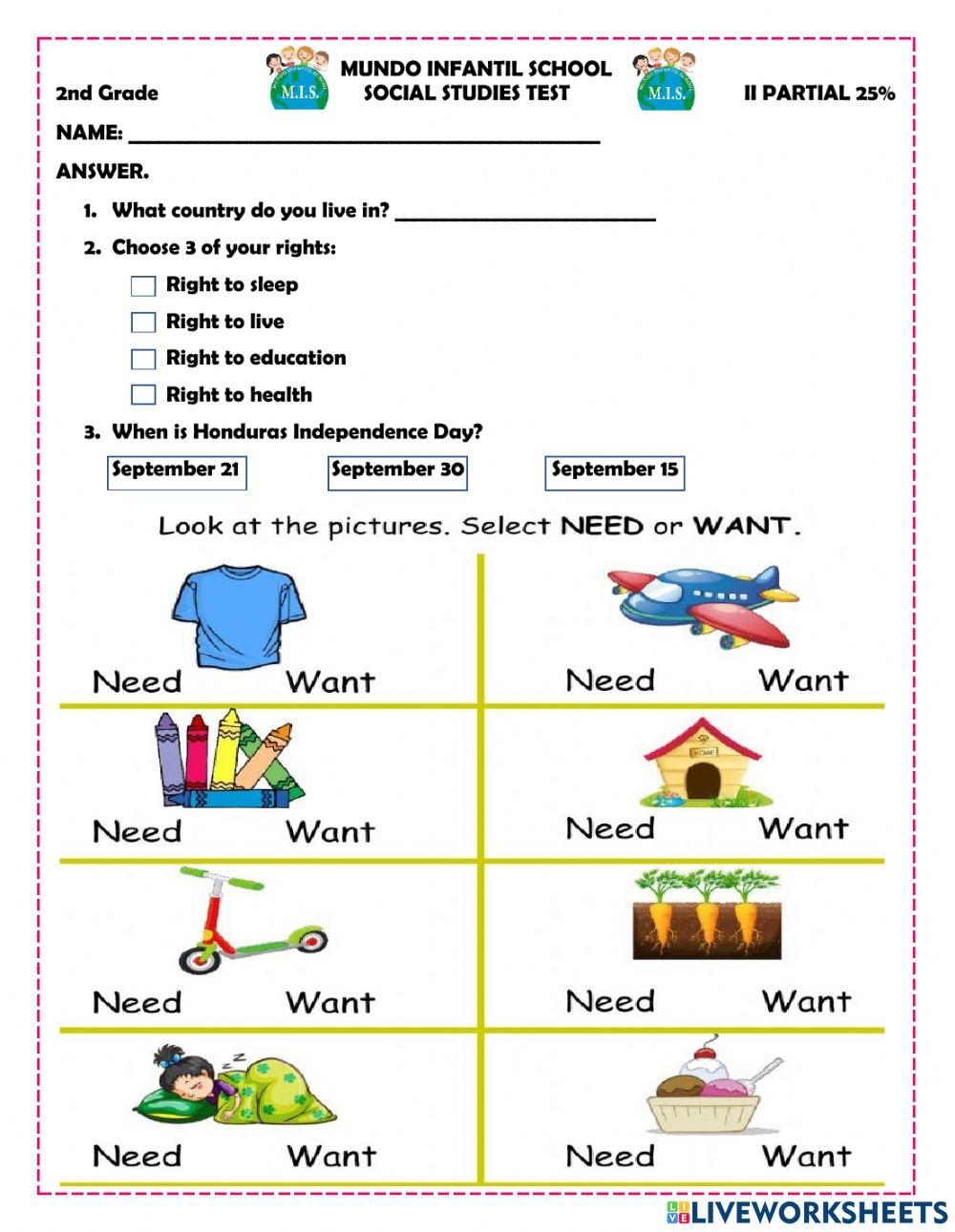 2nd grade social work worksheets