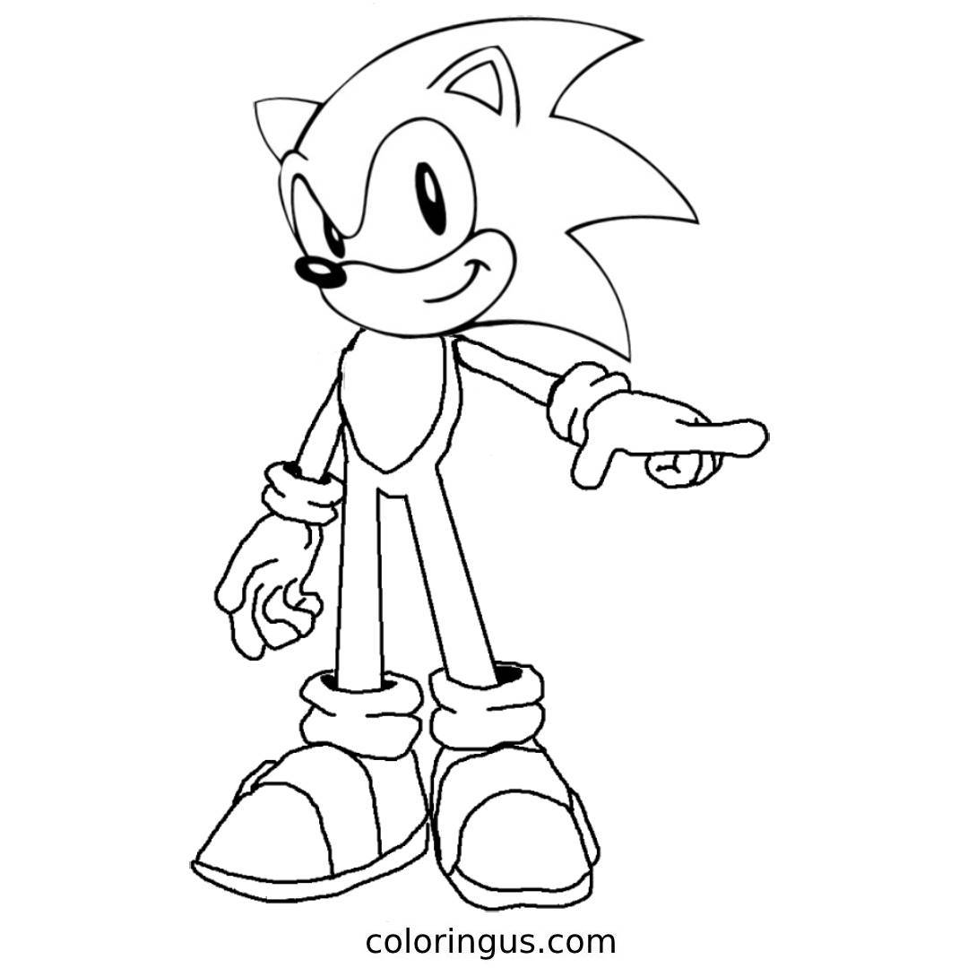 Sonic colouring in pages free