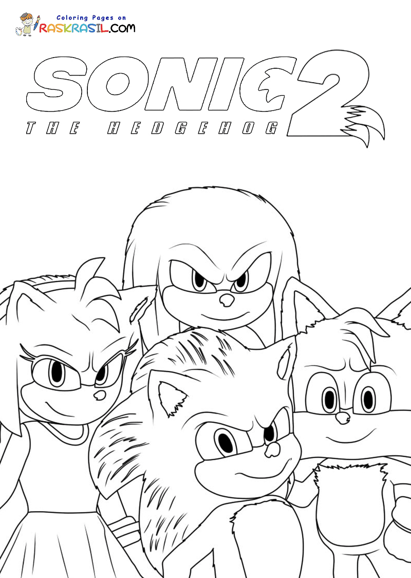 coloring page sonic