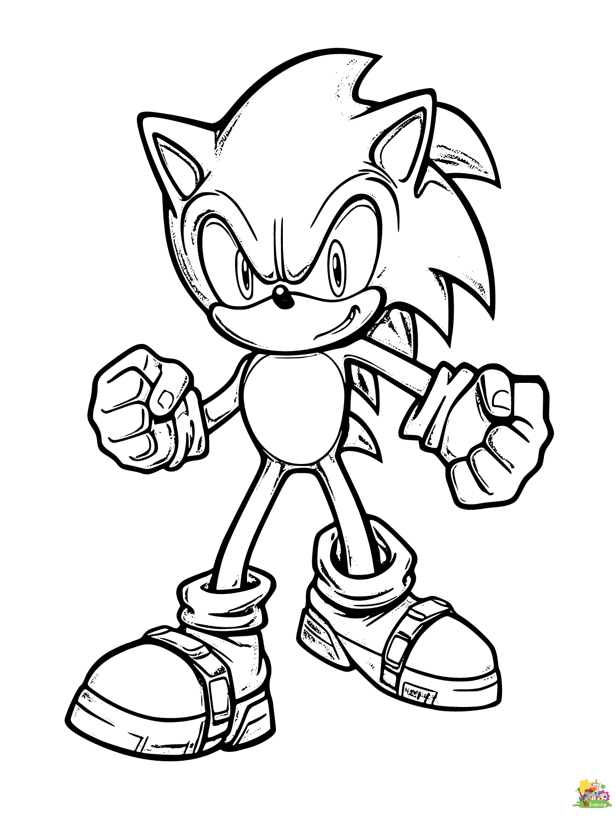 Sonic coloring pages hard