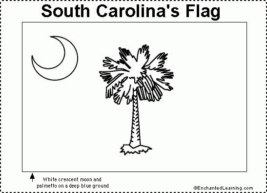 South Carolina Flag Coloring Page
