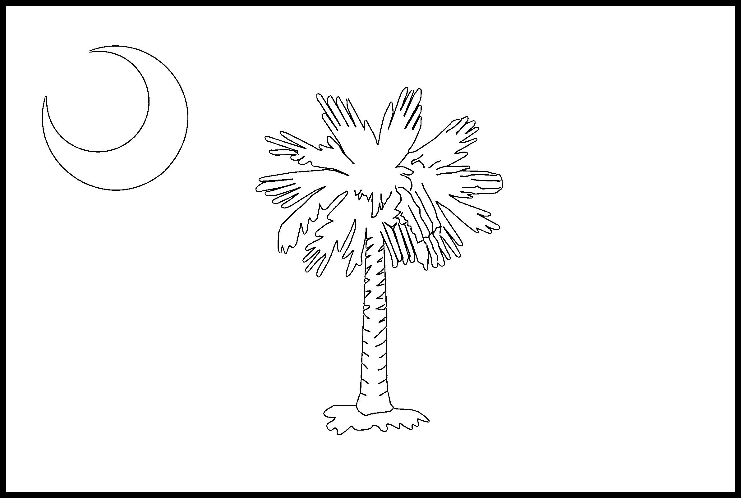 South Carolina Flag Coloring Page