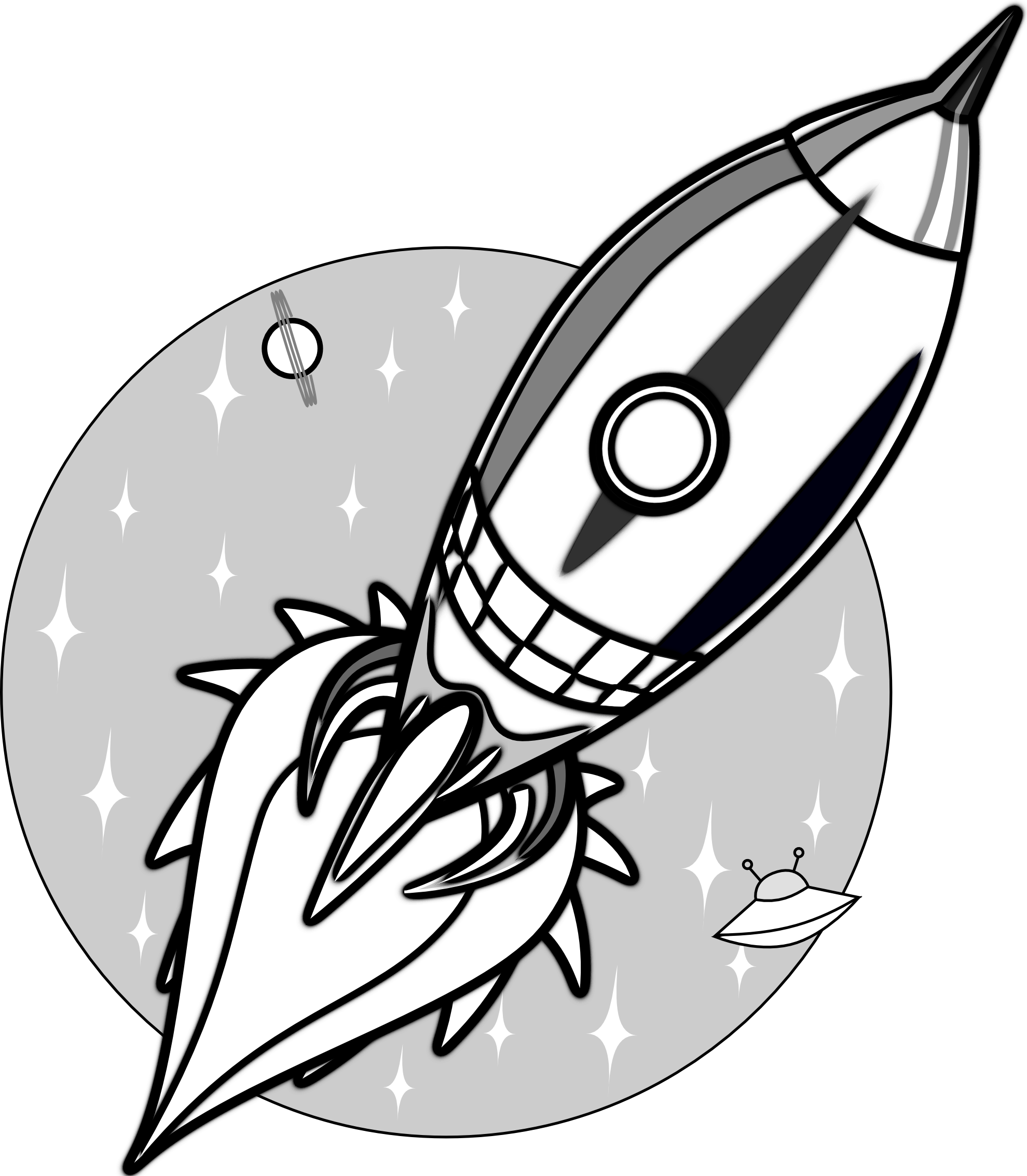 Space Rocket Outline ClipArt Best