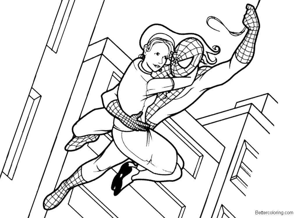 Spiderman Homecoming Coloring Pages Saved A Girl Free Printable