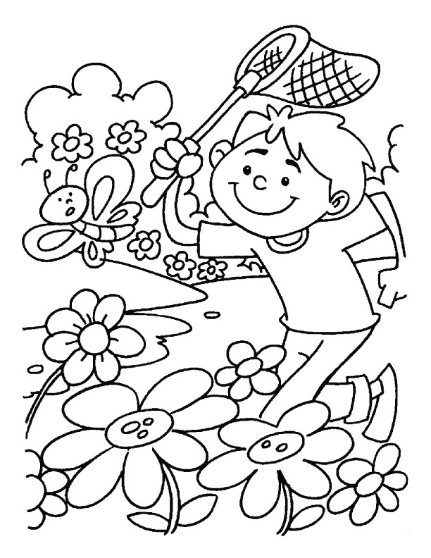 printable spring color pages