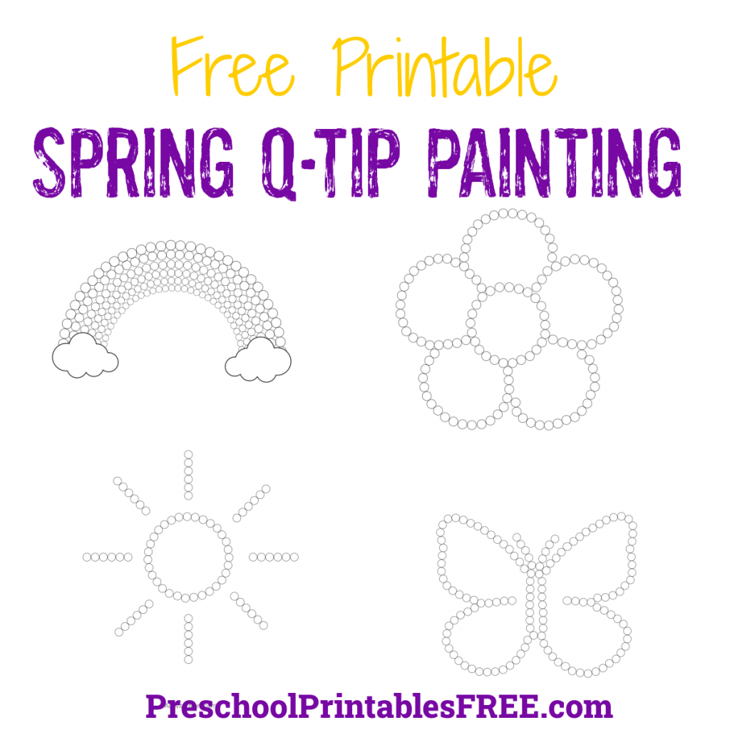 Spring Q Tip Painting For Preschoolers printable Free Preschool 