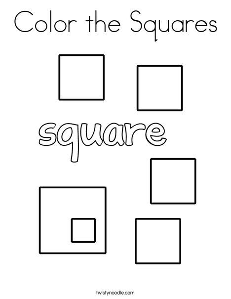 Square Coloring Pages Learny Kids