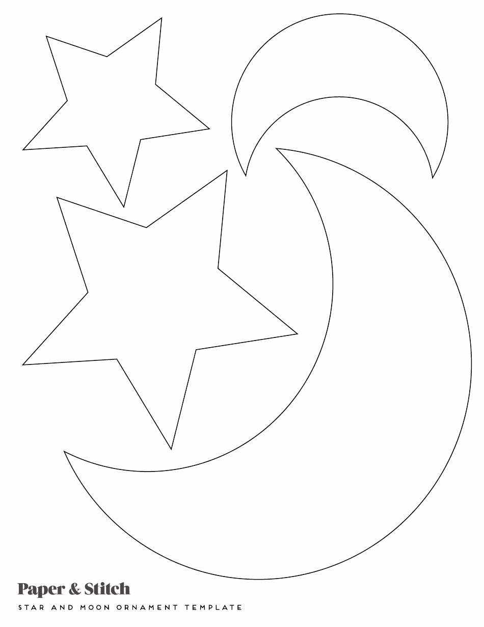 Star And Moon Ornament Template Download Printable PDF Templateroller