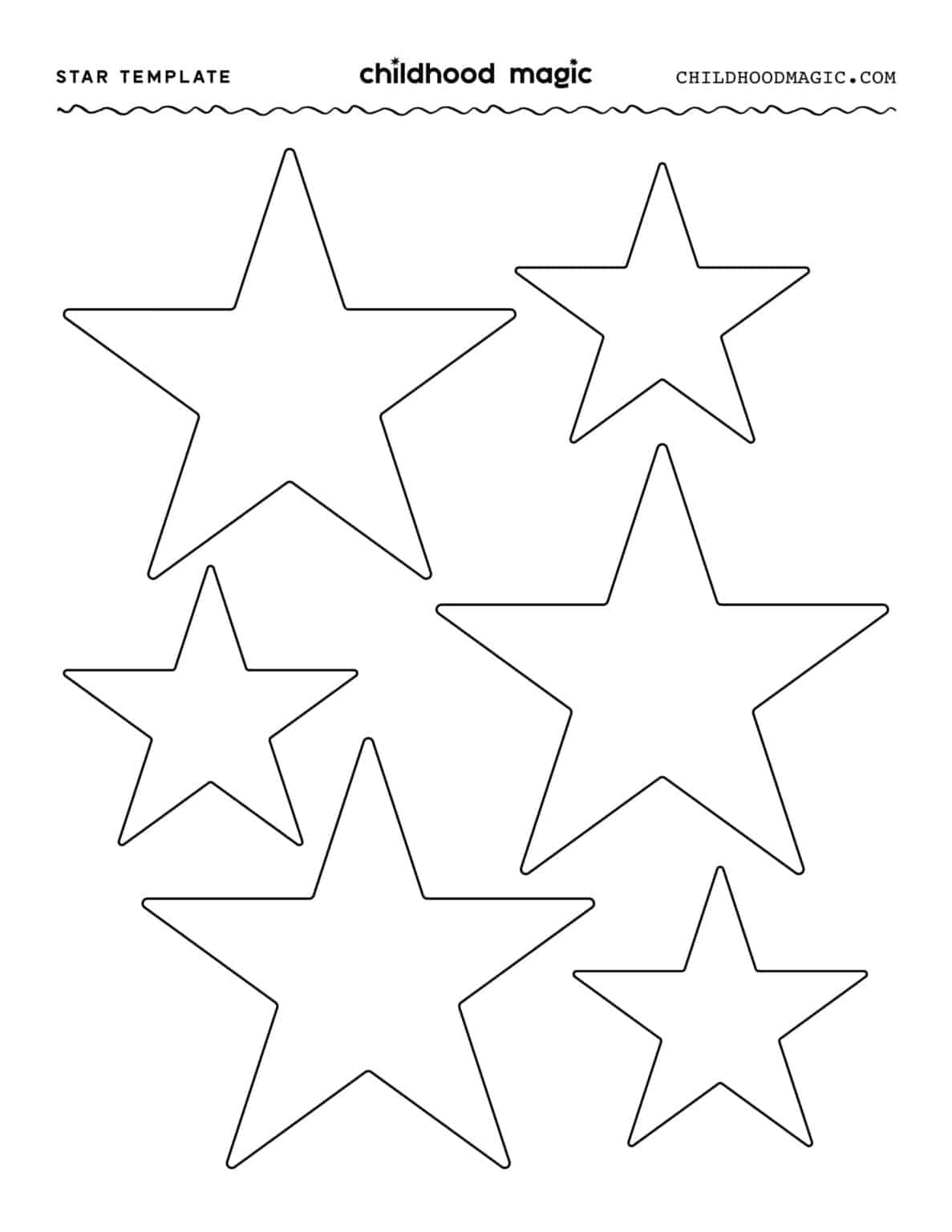 Star Template Childhood Magic