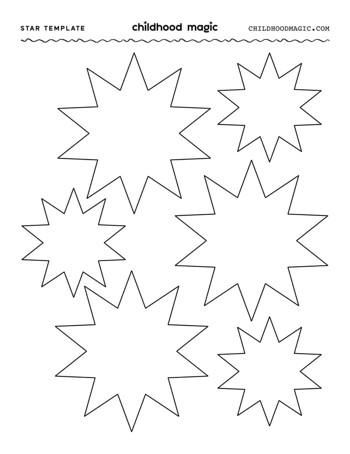 Star Template Childhood Magic