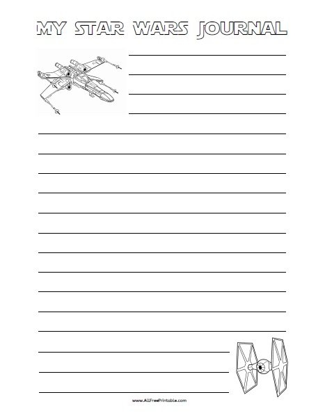 Star Wars Writing Paper Free Printable