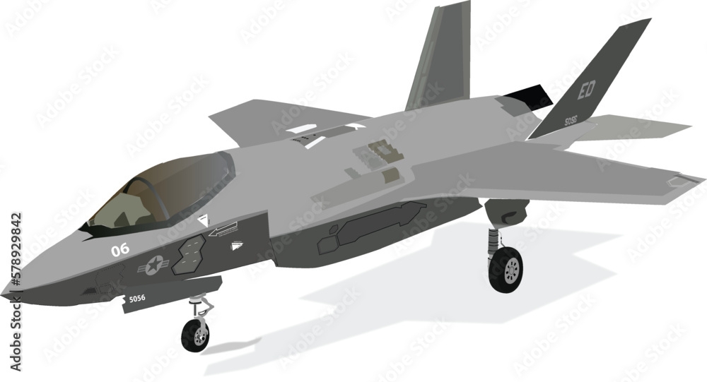 Stealth Multi Role Fighter F 35 Lightning Army Fighter Plane Stock