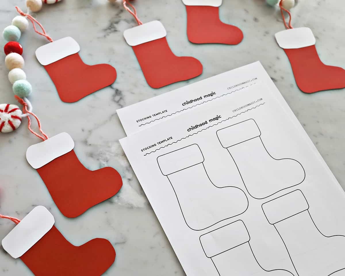 free printable christmas stocking cutouts