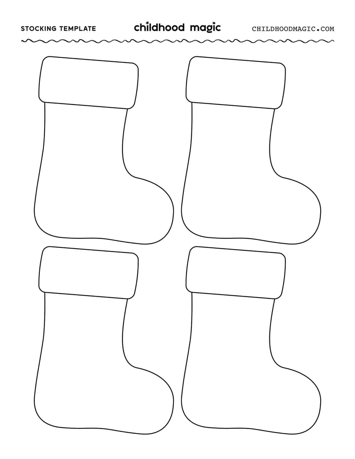 stocking printable template