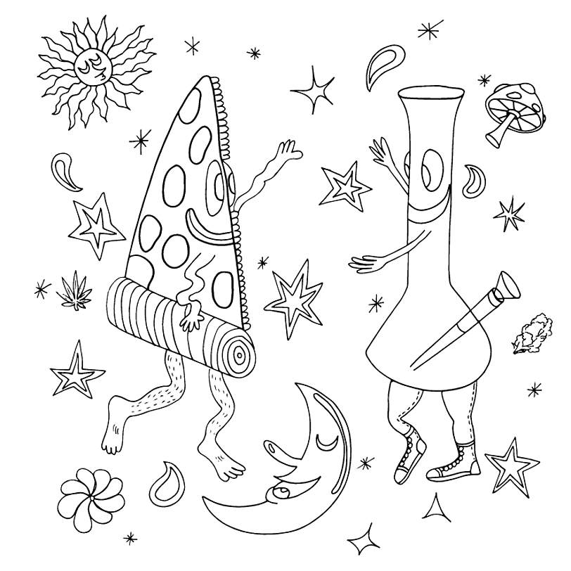 stoner coloring pages for kids
