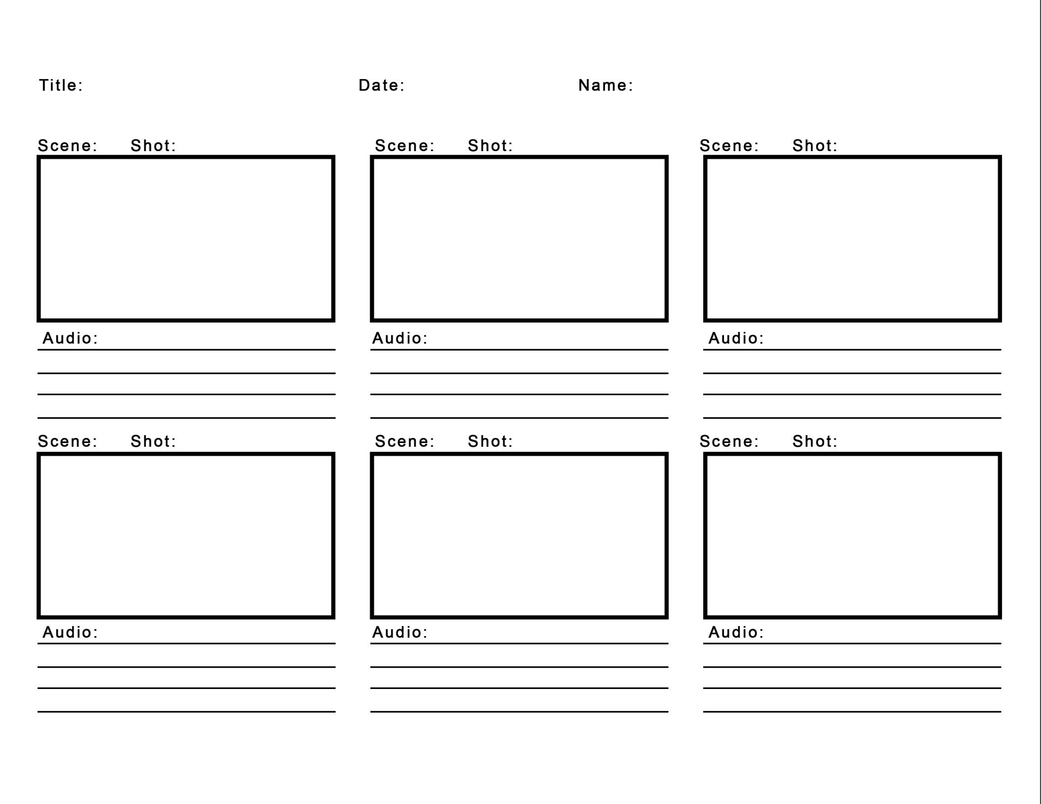 Storyboard Template Storyboard Template Printable Donald B Jennings