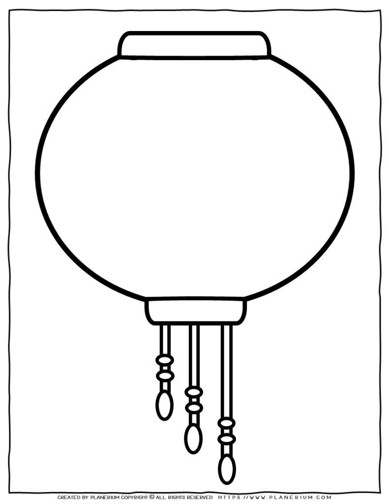 Stringed Elegance Free Chinese Lantern Template