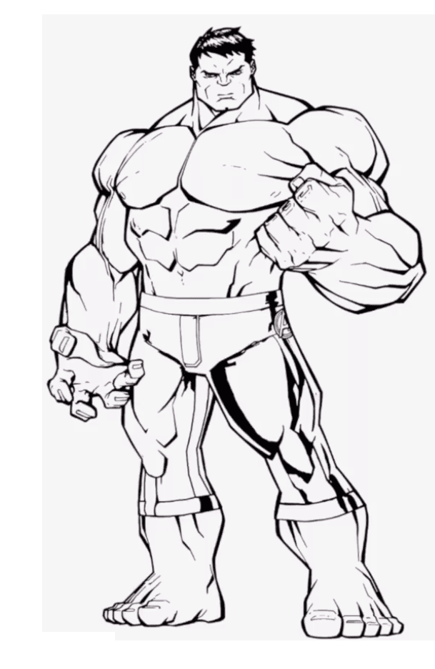 printable coloring pages of Hulk