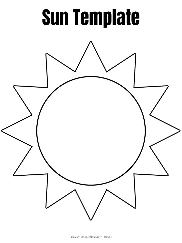 free printable sun template