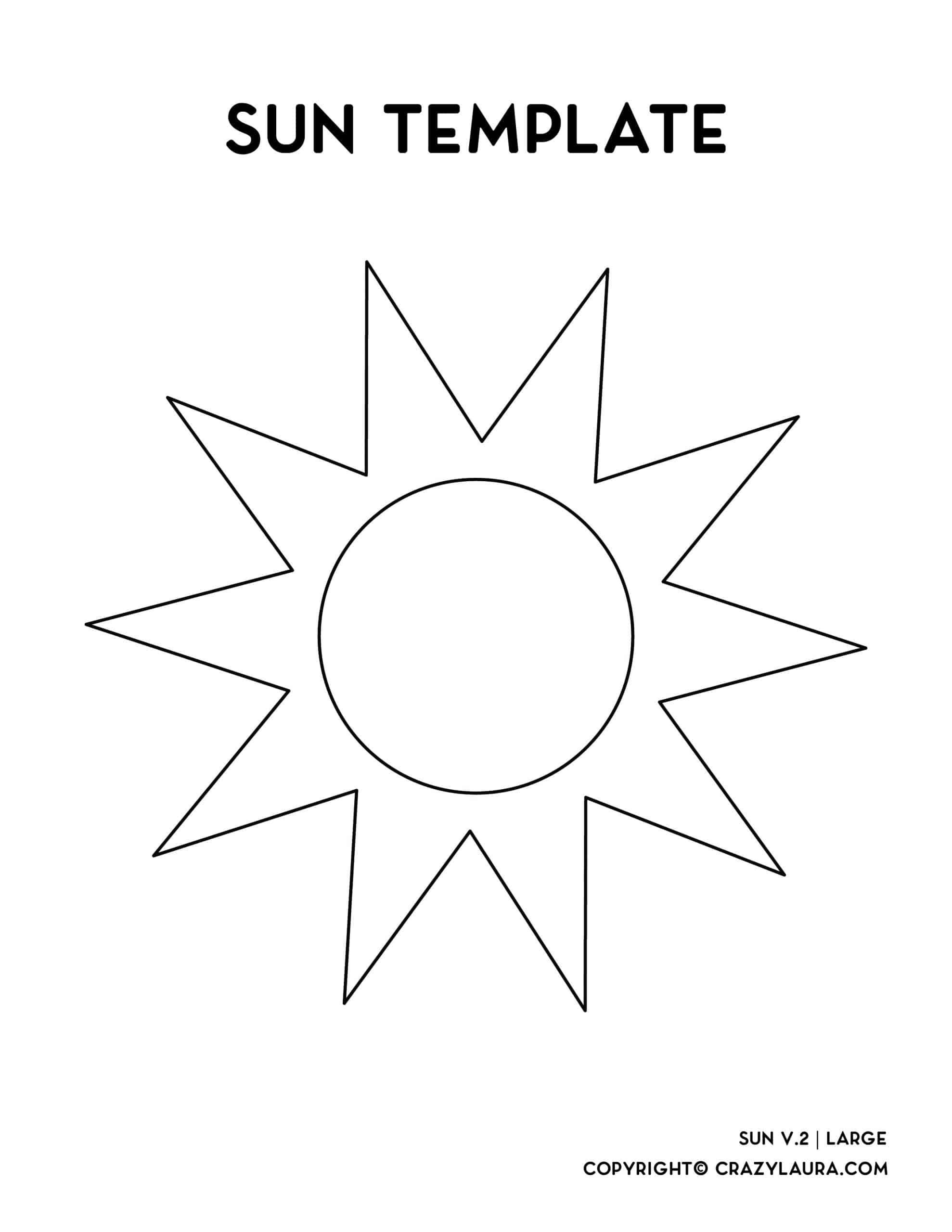 free sun template printable