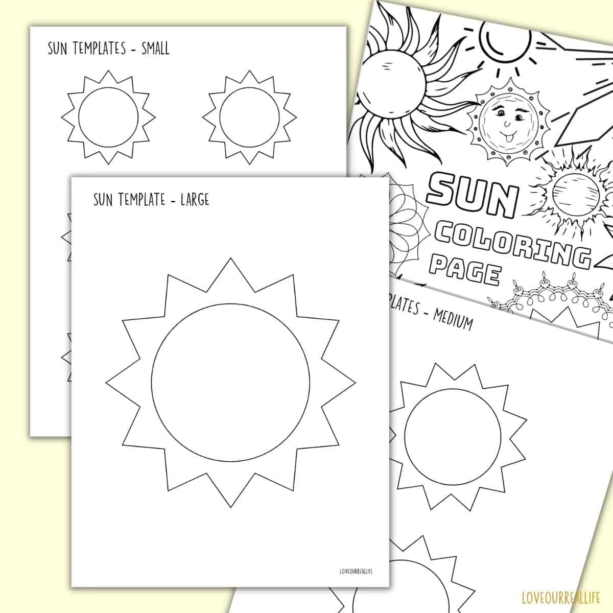 Sun Template Printable Free Templates Coloring Pages Love Our 
