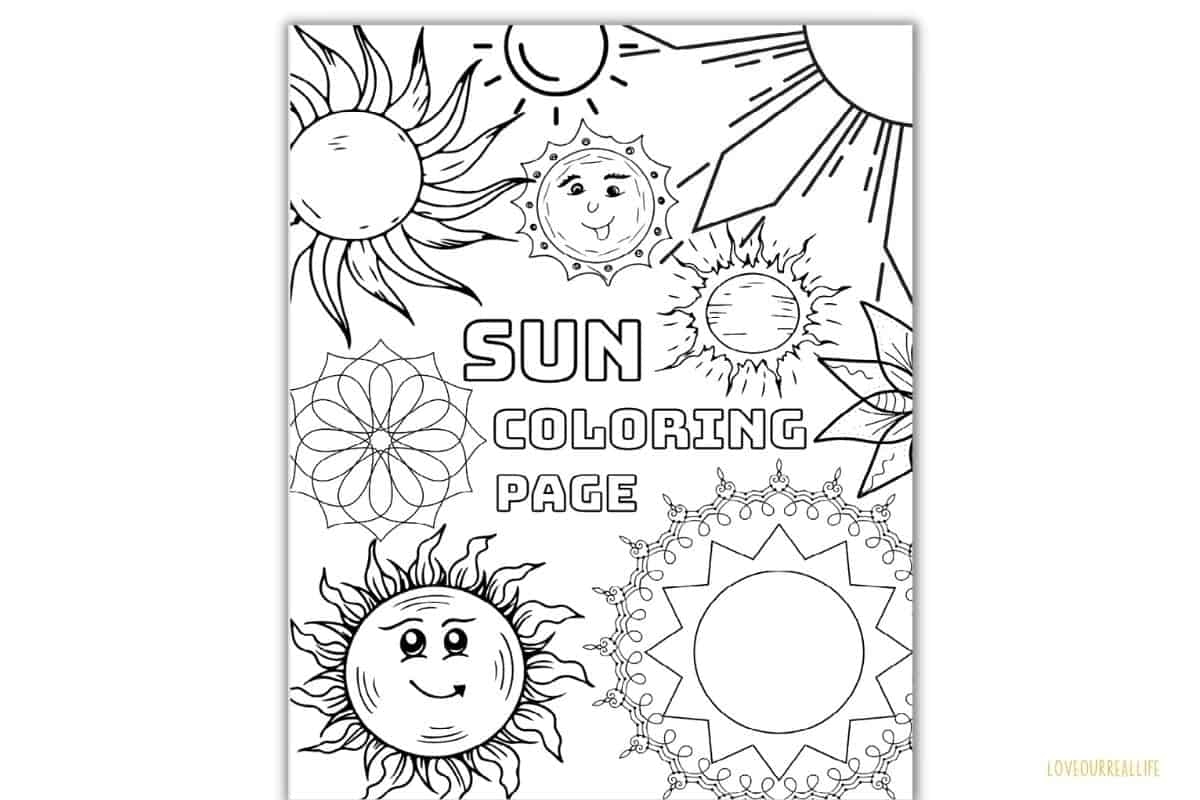 free printable sun shapes