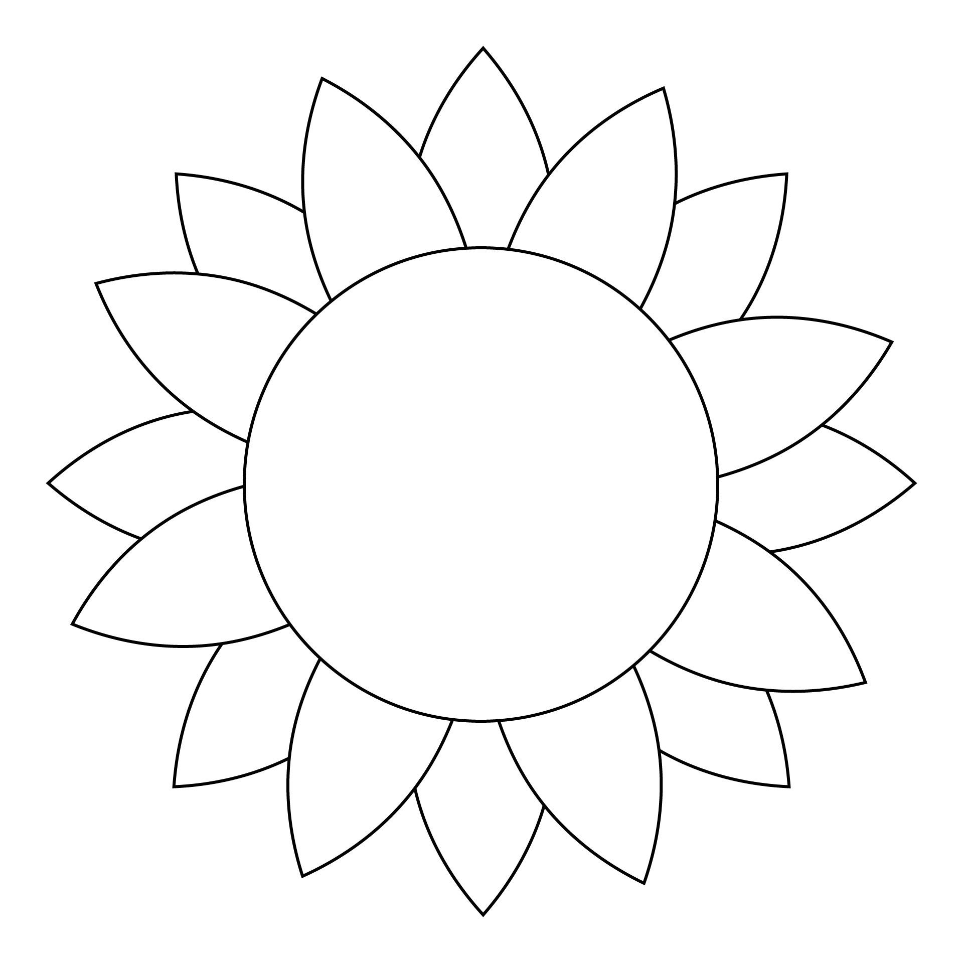 printable cut out sunflower template