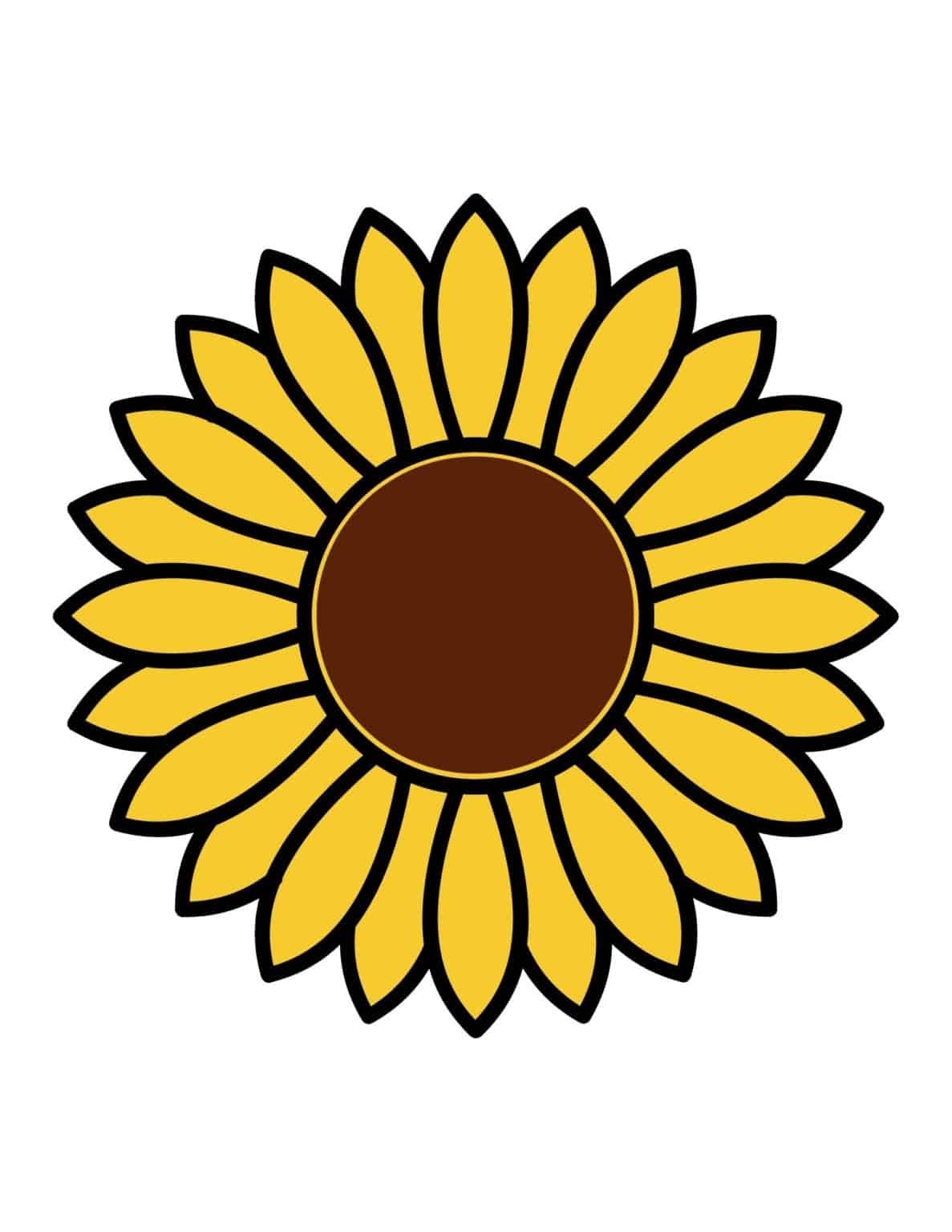 printable sunflower free