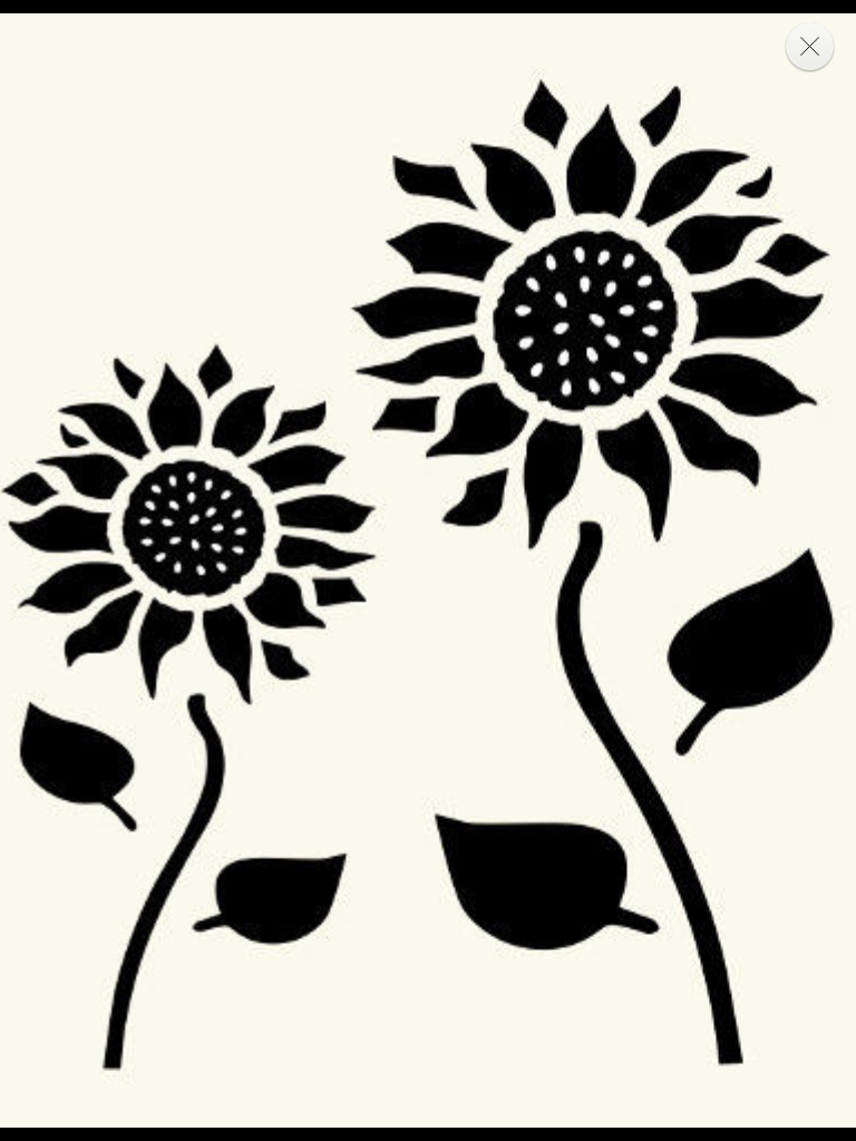 free printable sunflower stencils