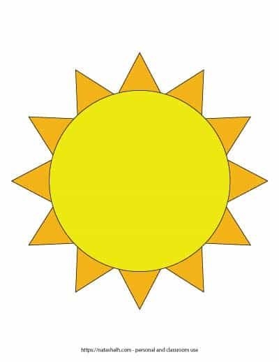Sunshine Template Printable Free