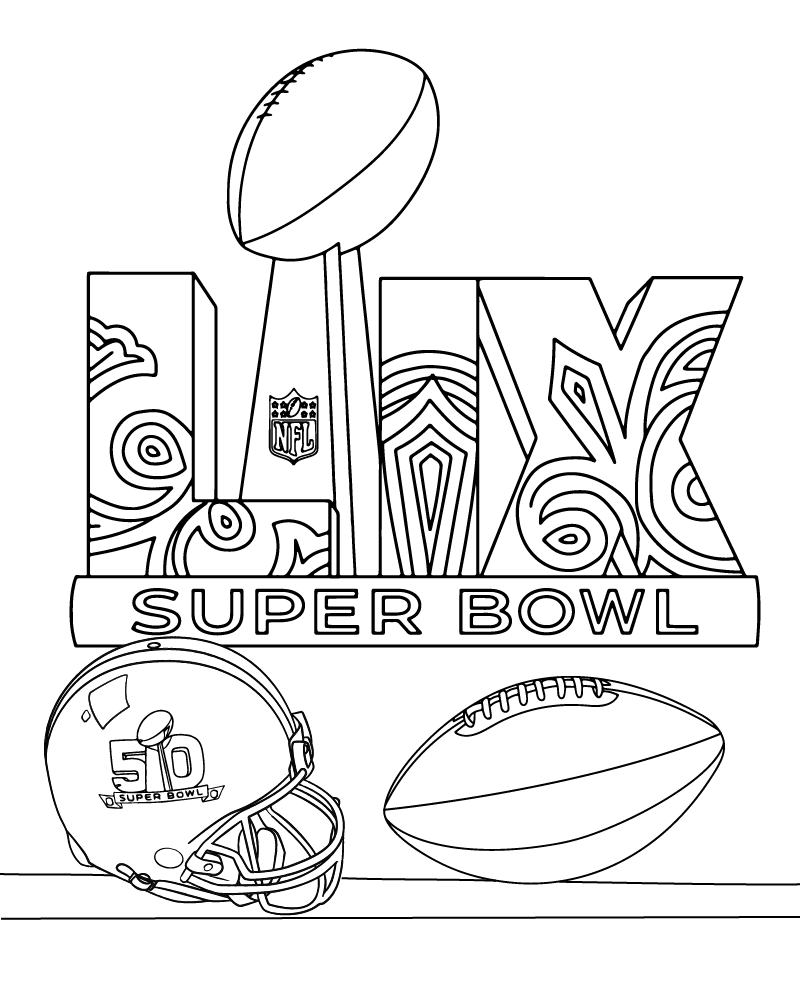 Super Bowl 2025 Coloring Pages