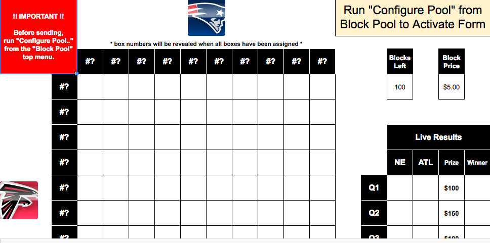 Super Bowl Squares Numbers Generator Makegulf