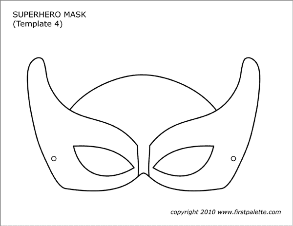 Superhero Mask Templates Free Printable Templates Coloring Pages 