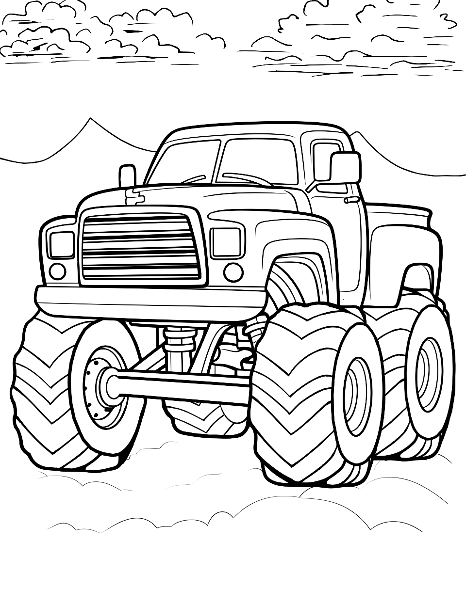 Superman Monster Truck Coloring Page Coloring Pages
