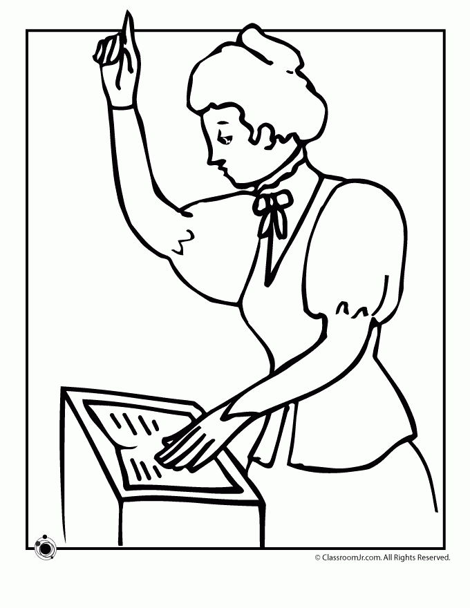 Susan B Anthony Coloring Page Woo Jr Kids Activities Children 39 s