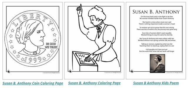 susan b anthony worksheets for kids free