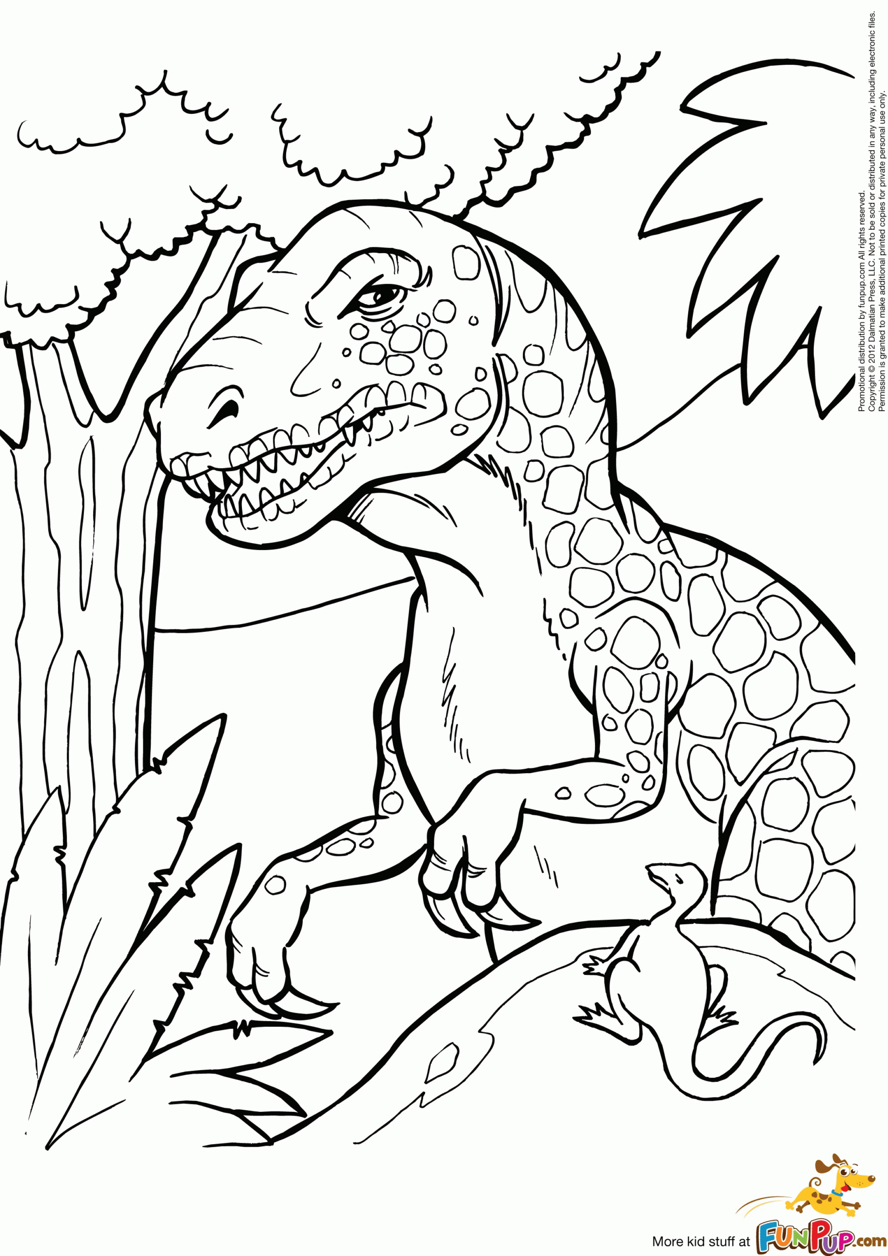 T Rex Cartoon Coloring Page Coloring Pages