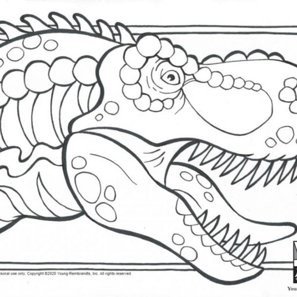 T Rex Cartoon Coloring Page Coloring Pages