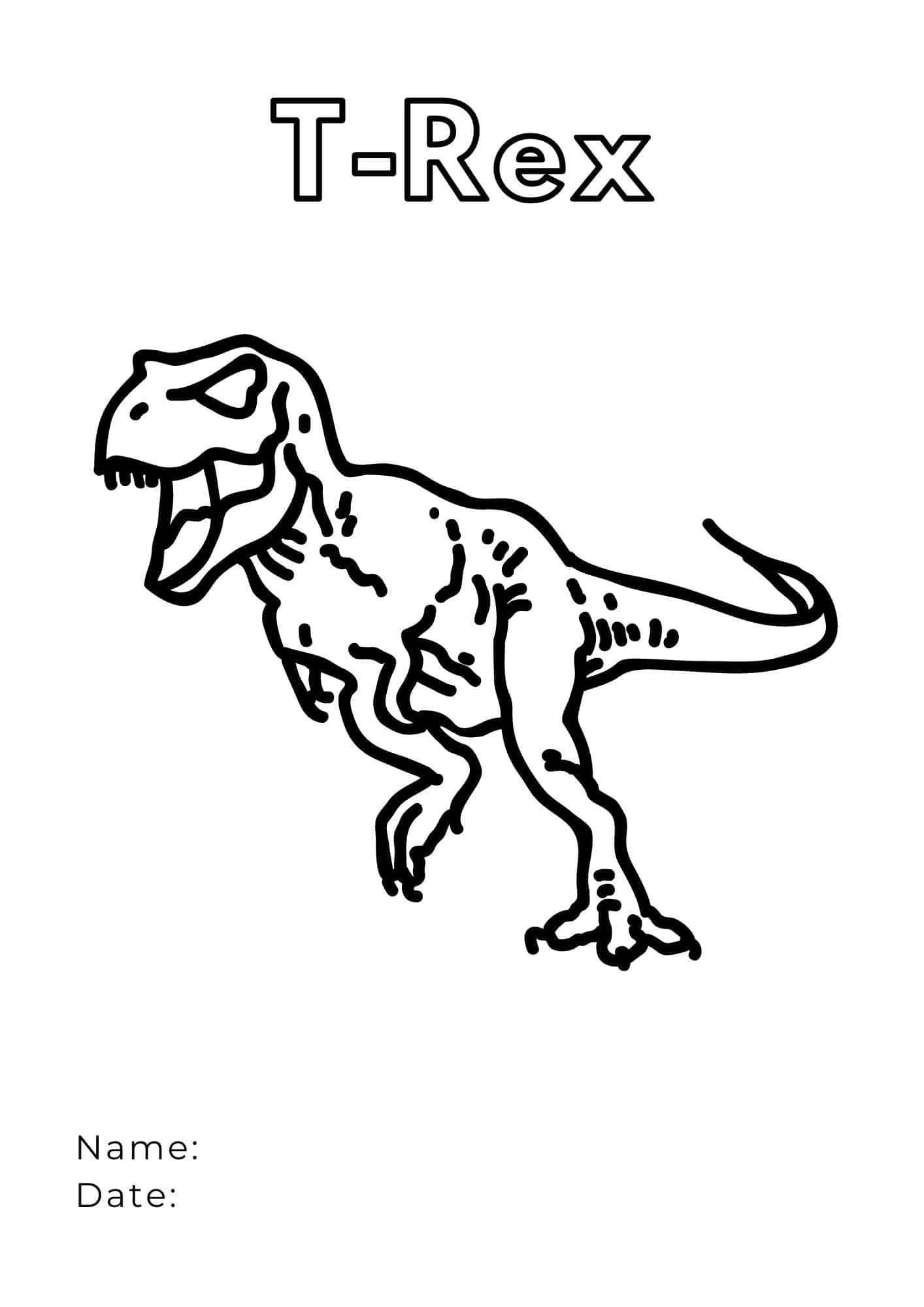 T Rex Coloring Sheet Printable Free Coloring Sheet Printables For 