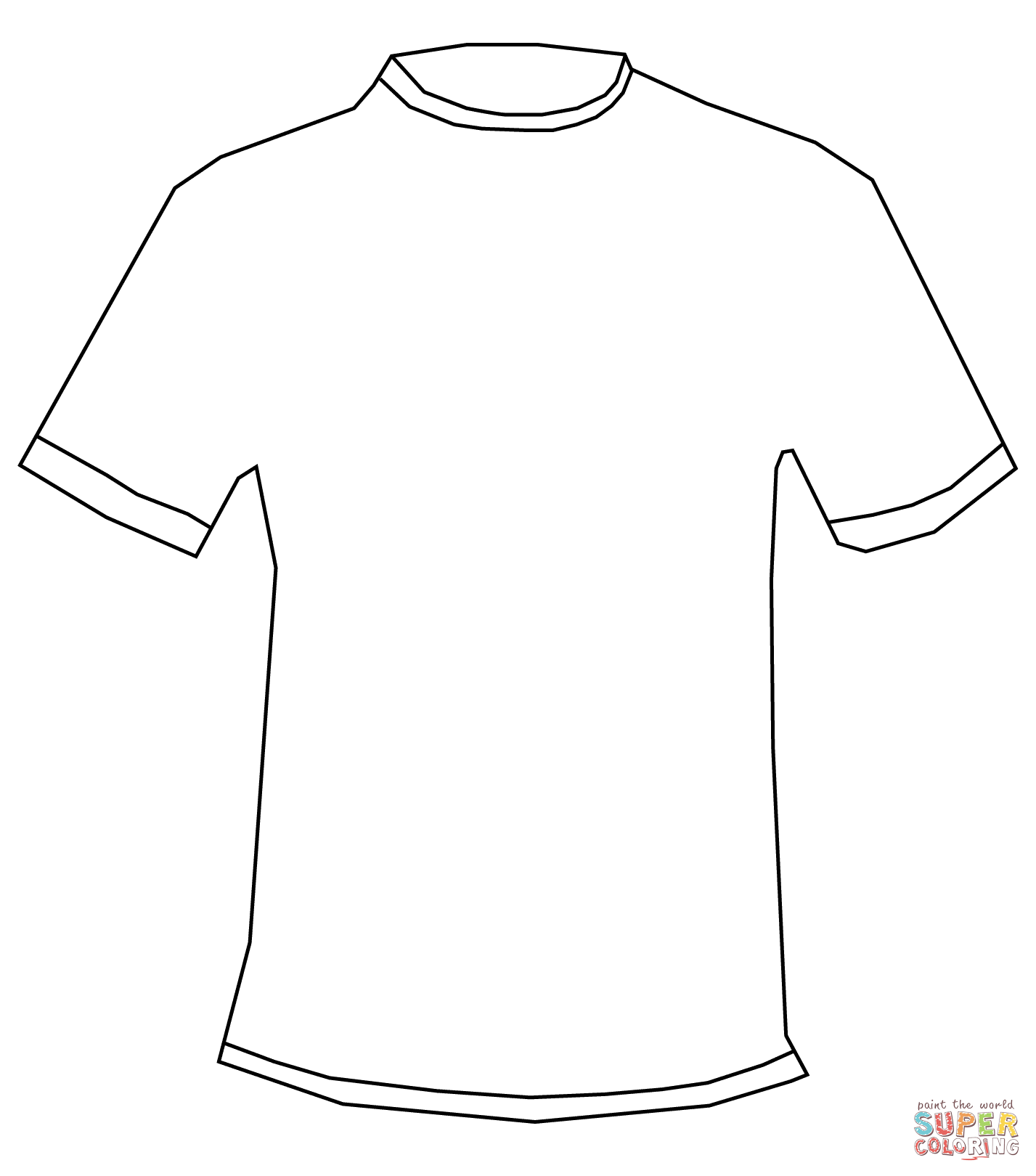 T Shirt Coloring Page Coloring Home