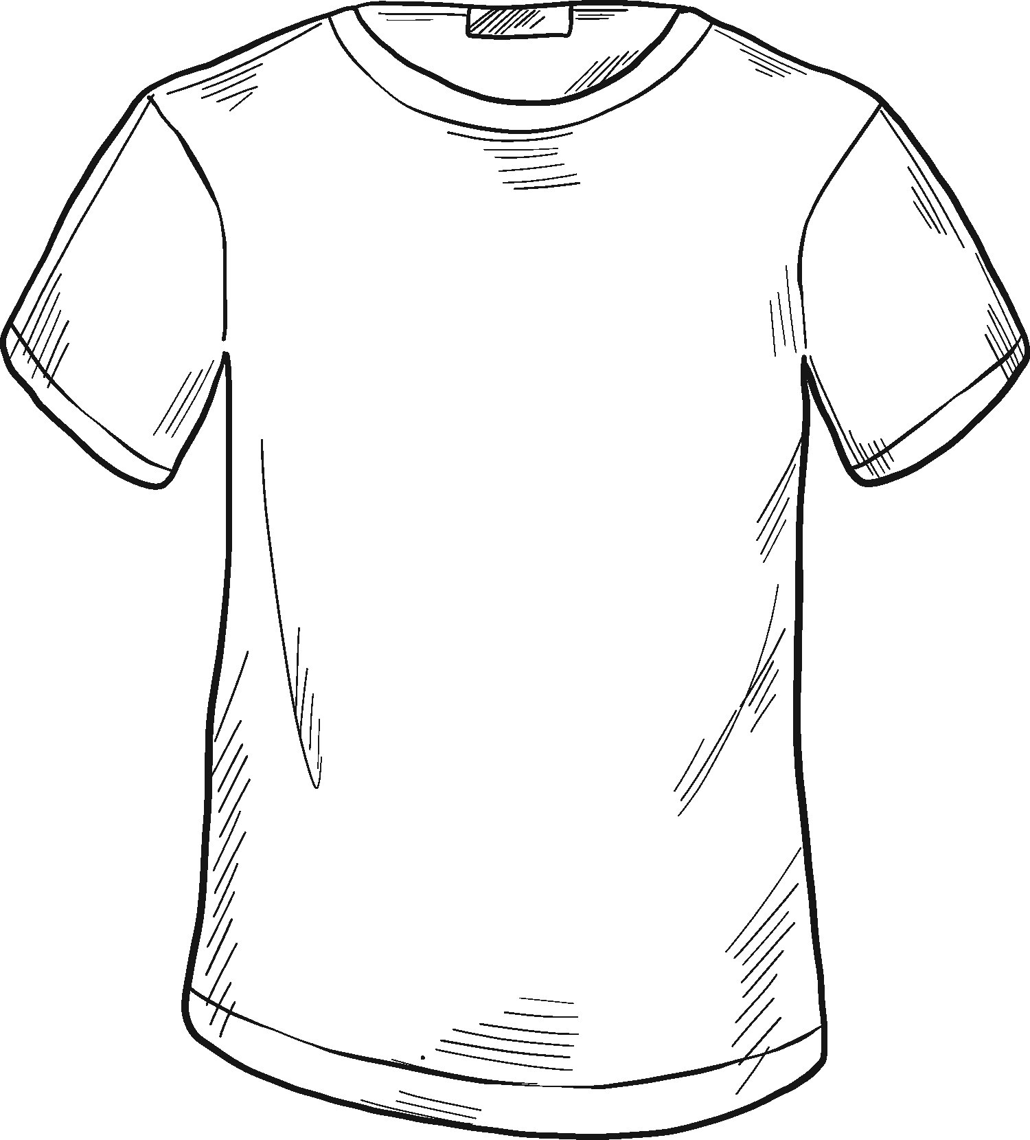 colouring picture of a shirt