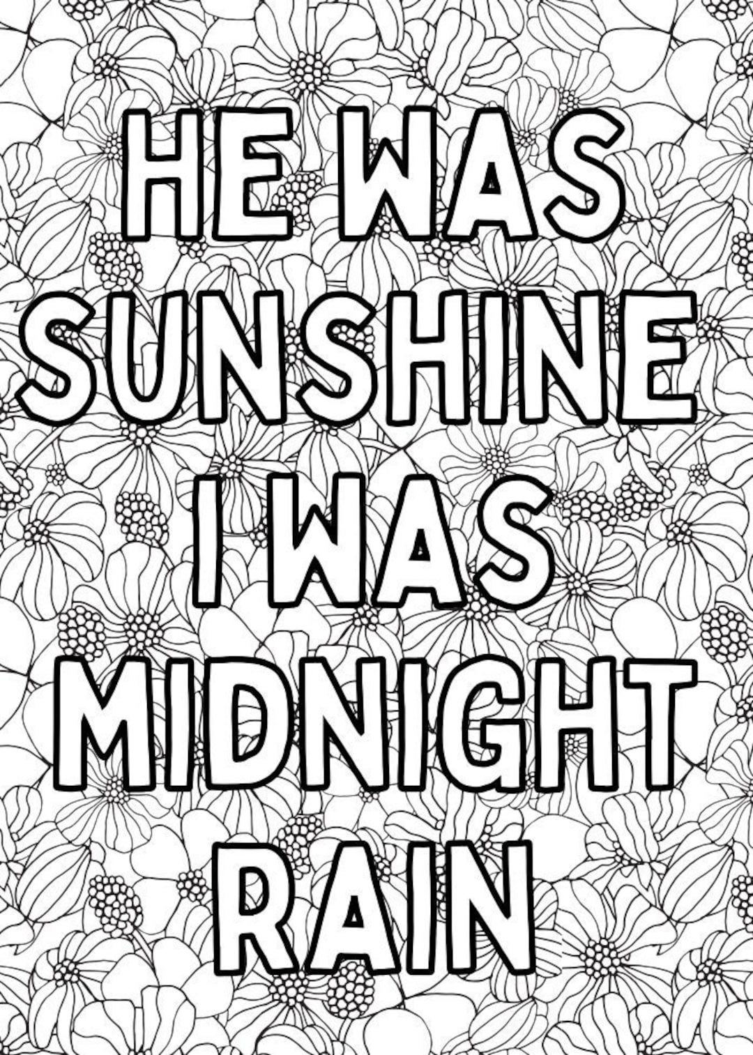 Taylor Swift Midnights Colouring Pages 1 Etsy